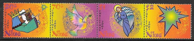 valor y precio Colección sellos navidad Niue 2001