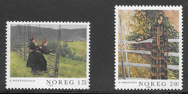 enviar paquetes desde - valor sellos pintura 1982 Noruega