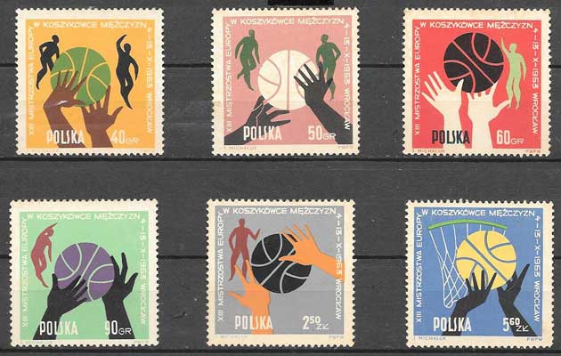 enviar paquetes desde - valor sellos deporte Polonia 1963