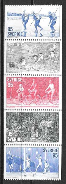 Filatelia deporte Suecia 1977