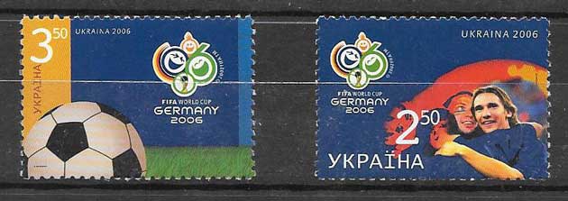  Filatelia sellos fútbol ucrania 2006