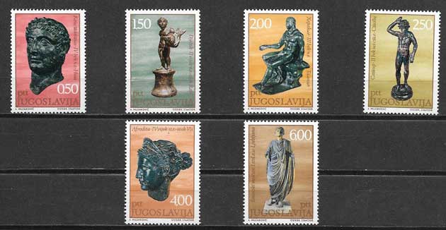 enviar paquetes desde - valor sellos arte Yugoslavia 1971